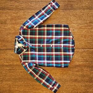 Janie and Jack Button Down Plaid Shirt, Boys Size 2T